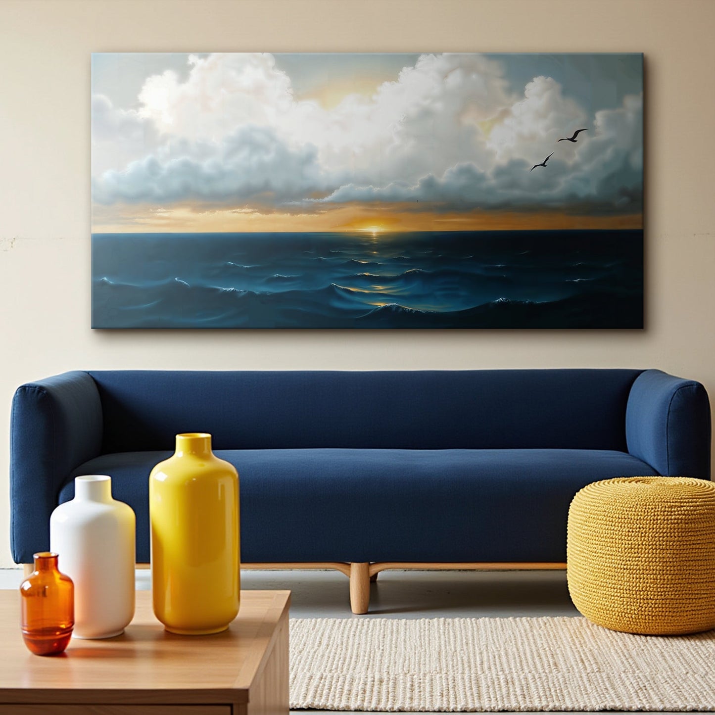 Waterscape Abstract Canvas Wall Art II