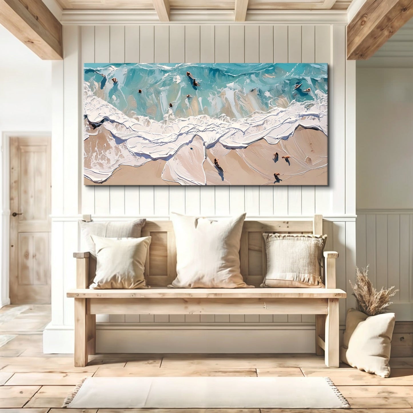 Beach Days Coastal Canvas Wall Art XV