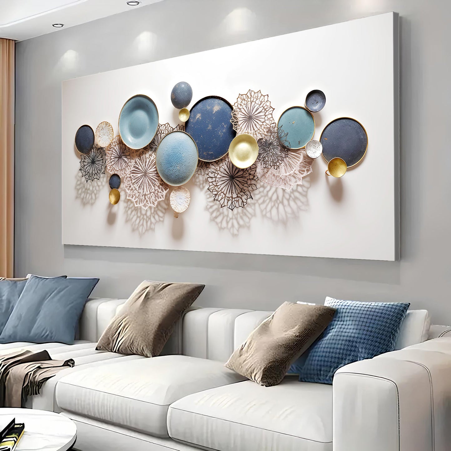 Lotus Leaf Abstract Canvas Wall Art
