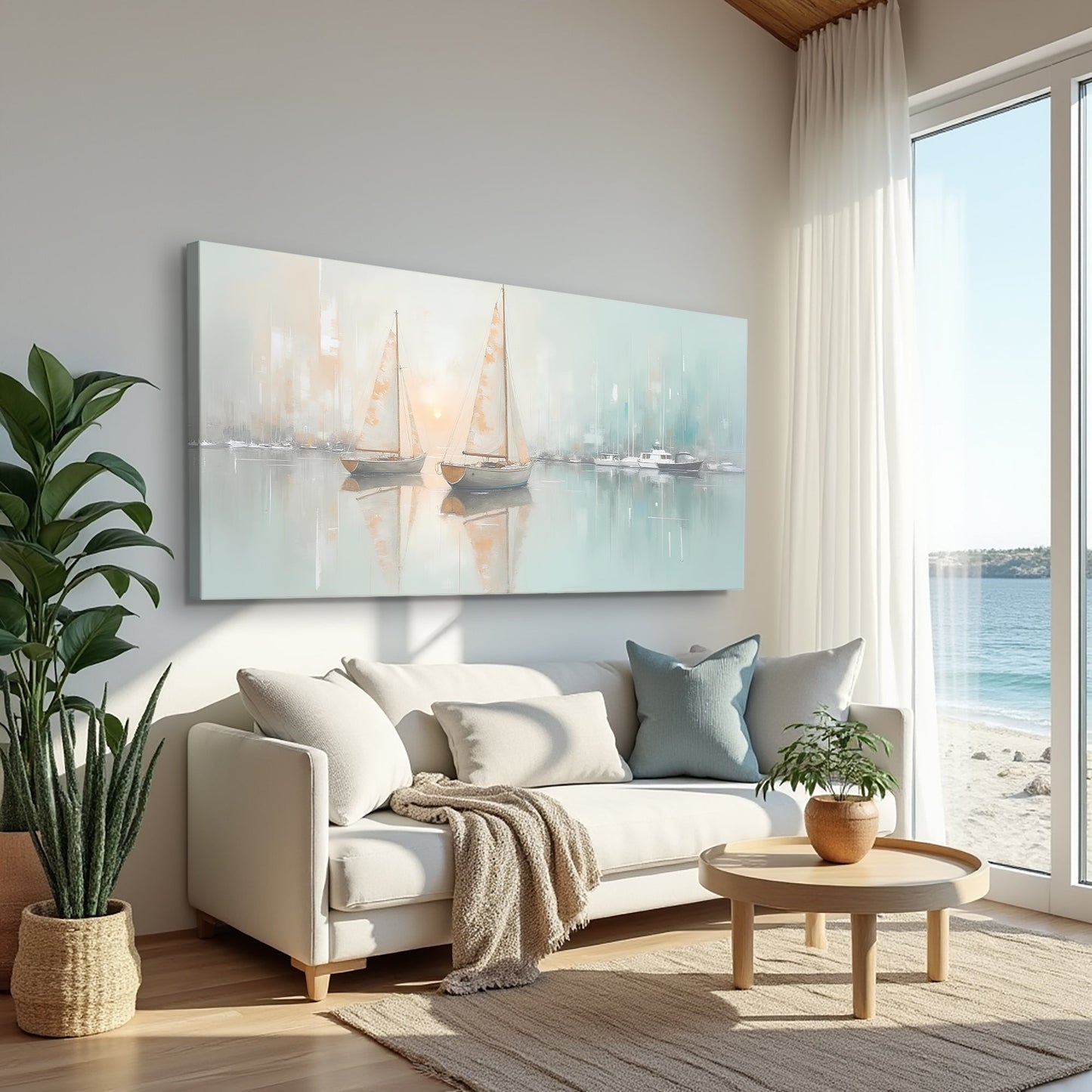 Abstract Pier And Dock Canvas Wall Art