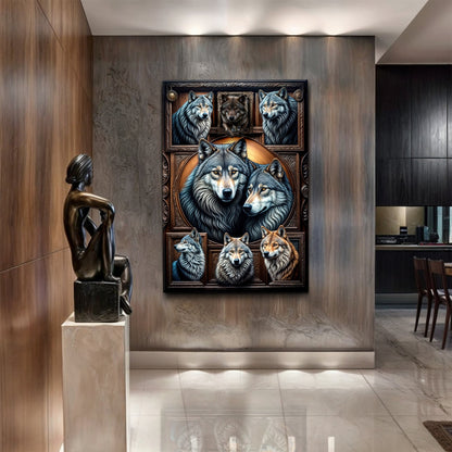 3D Wolf Collage Wall Decor