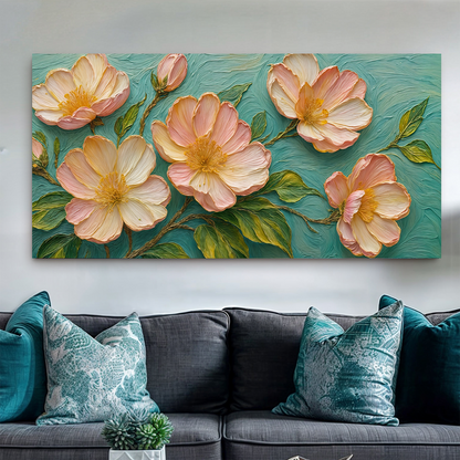 Blossoms Serenade Floral Canvas Wall Art
