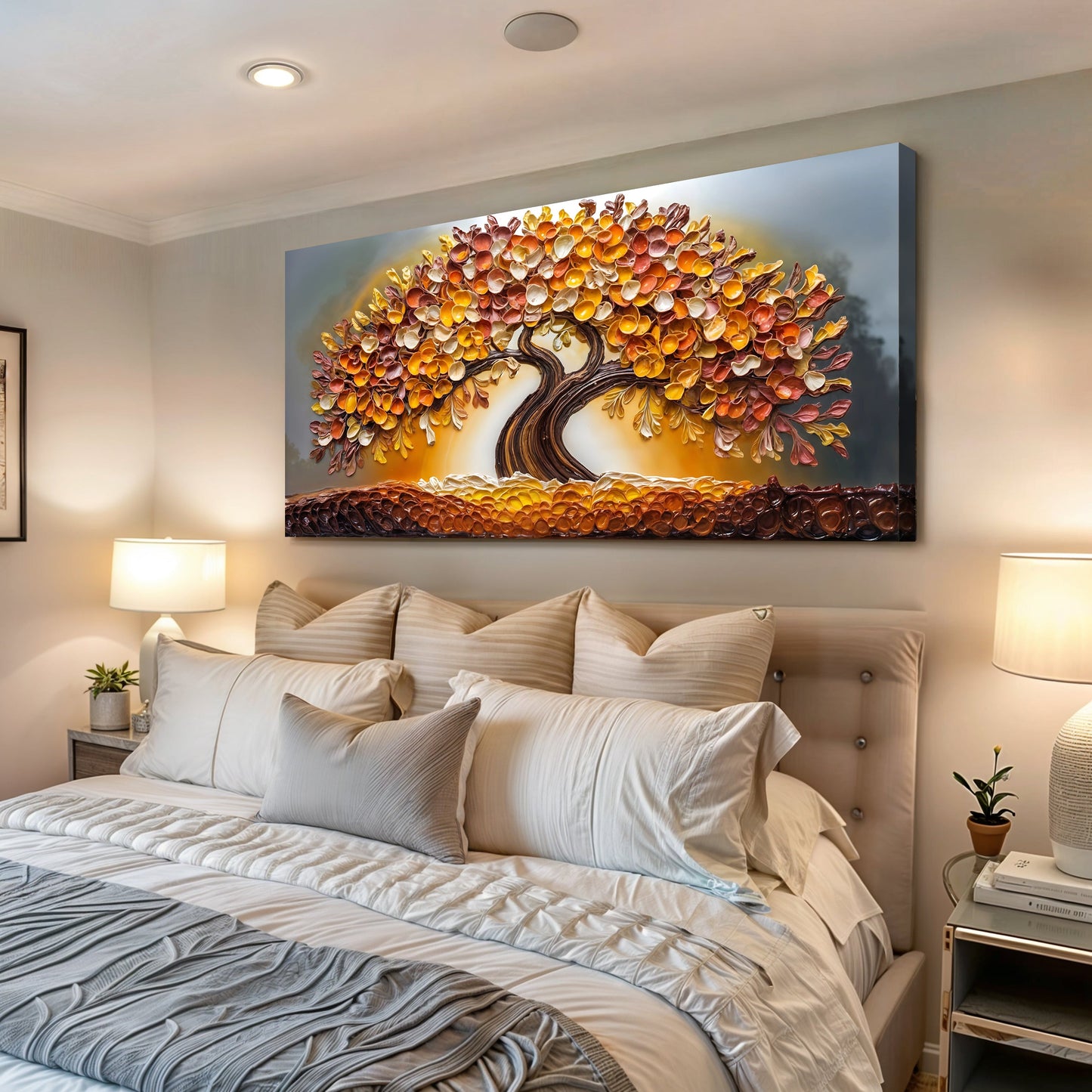 Golden Autumn Canvas Wall Art - Fall Landscape Print
