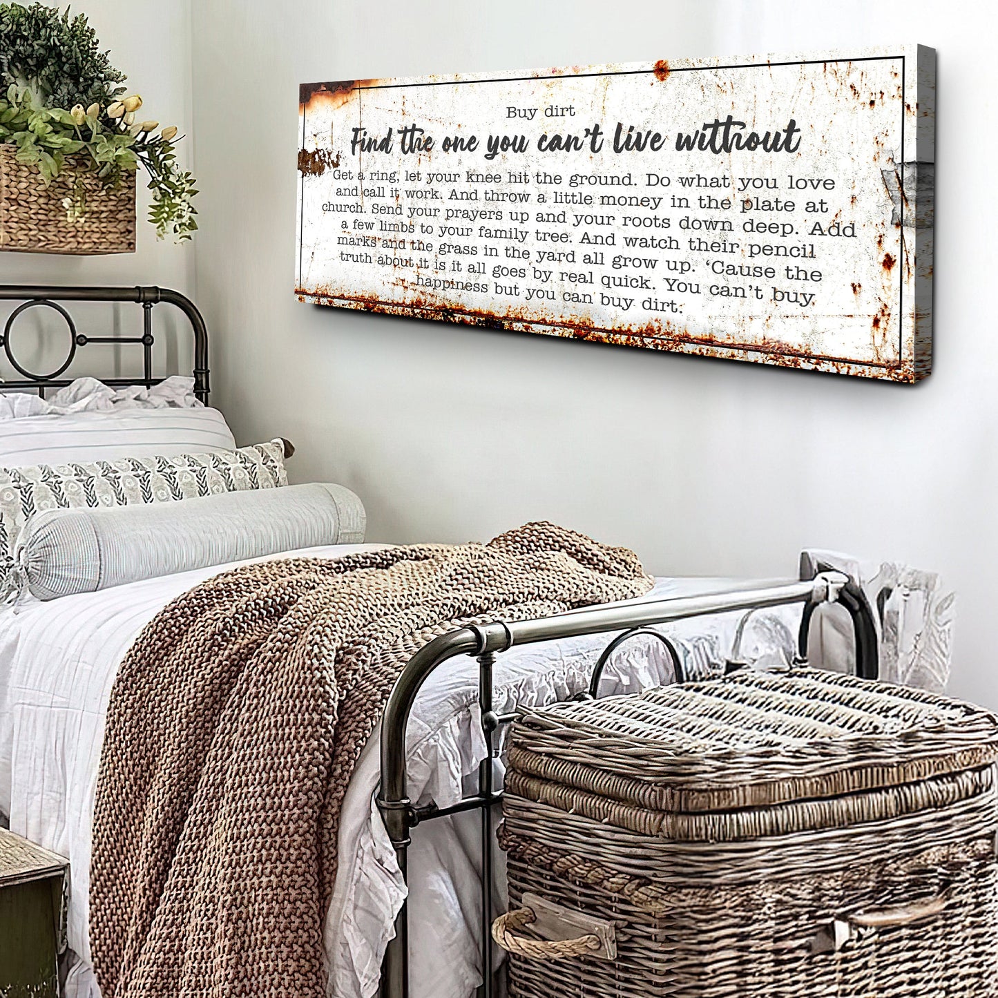 Find The One You Can't Live Without Canvas Sign