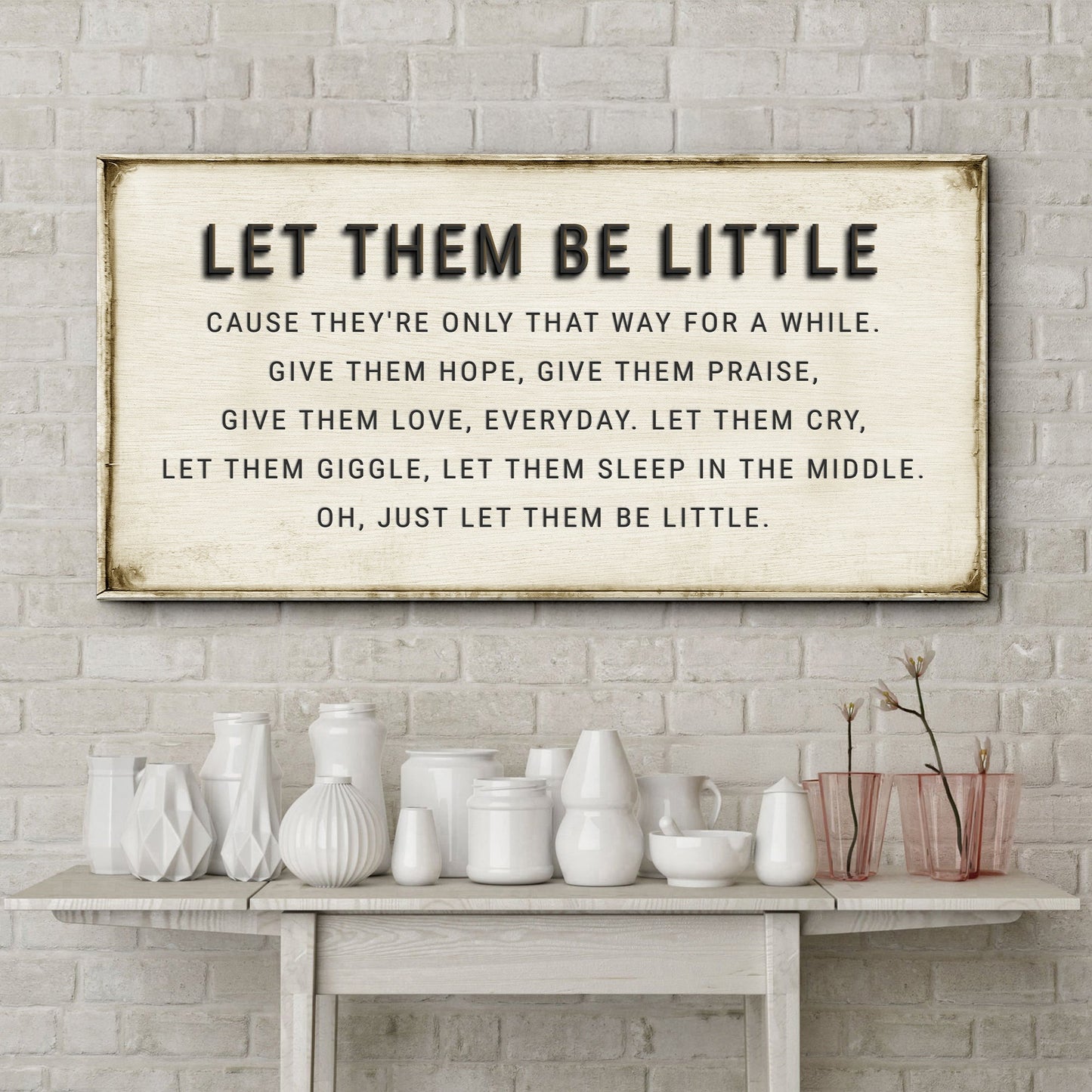 Let Them Be Little Playroom Canvas Wall Art