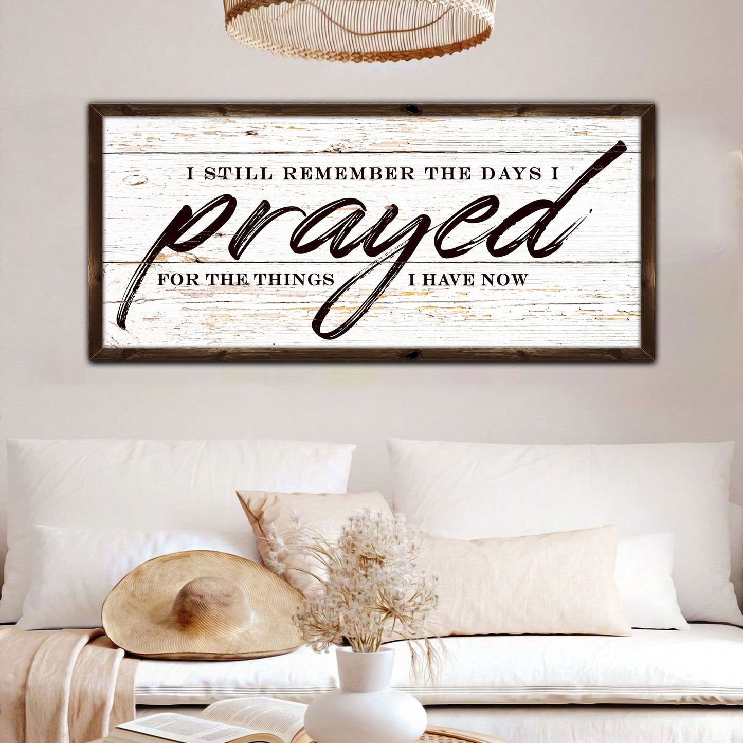 I Still Remember The Days I Prayed Canvas Sign