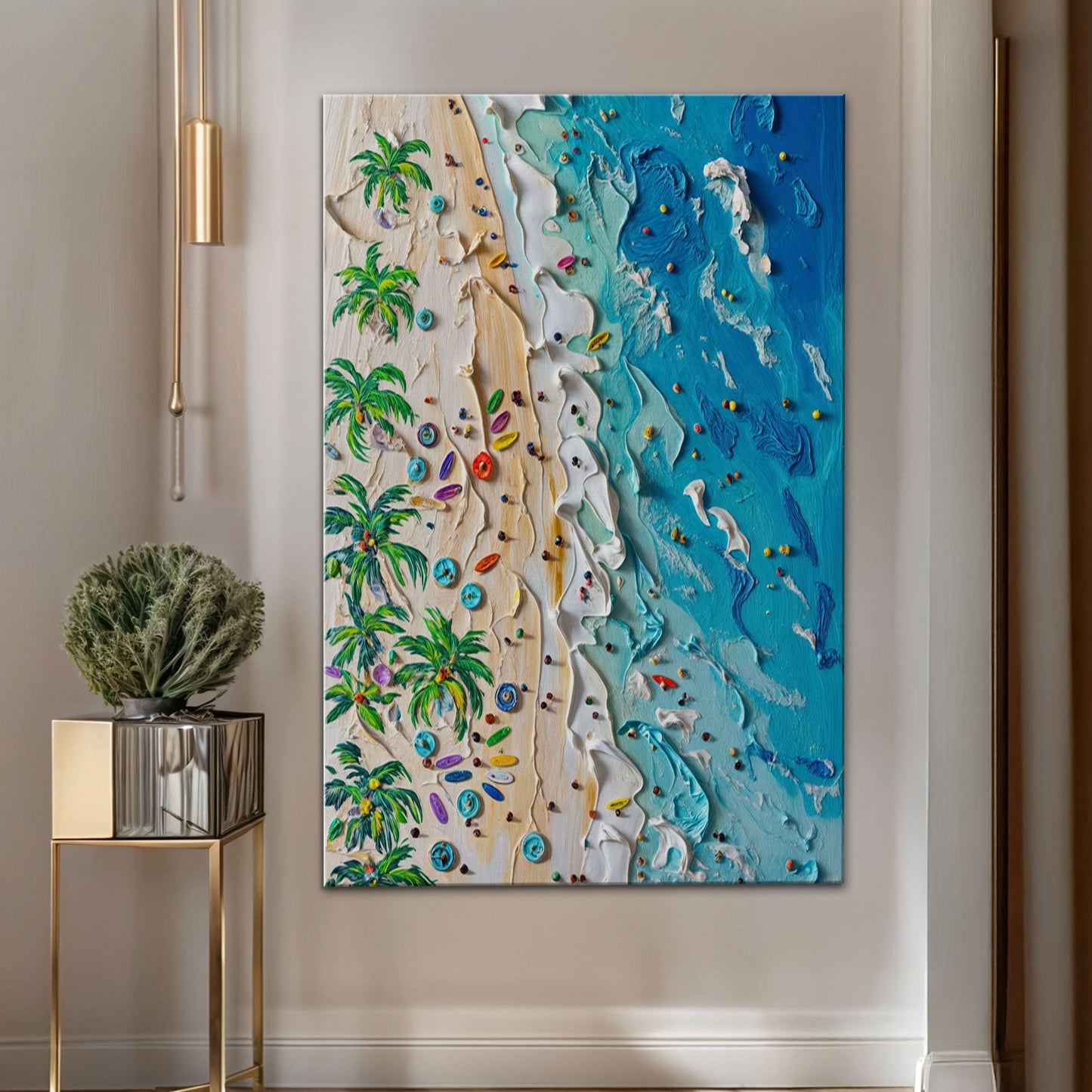 Beach Days Coastal Canvas Wall Art