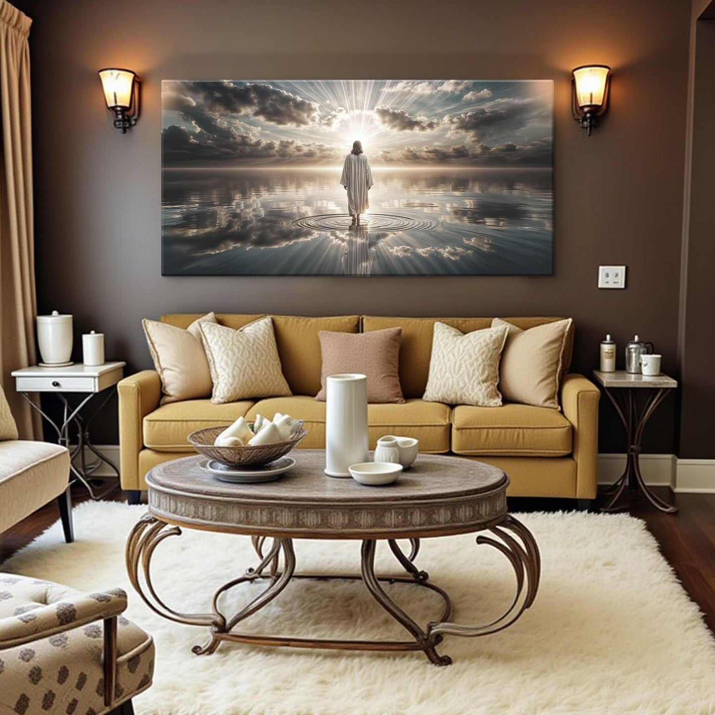Walking on Water Faith Canvas Wall Art II