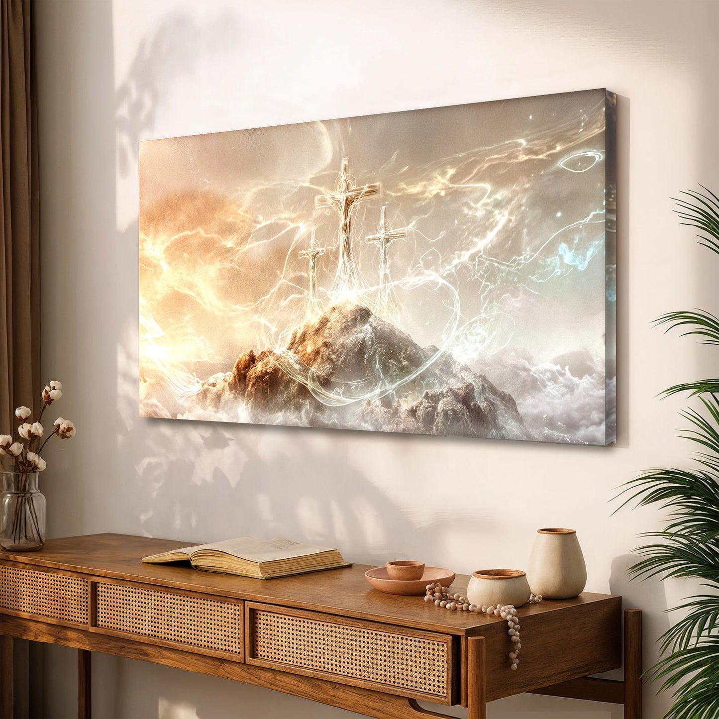 He Is Risen Faith Canvas Wall Art