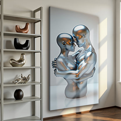 Eternal Love Figure Abstract Wall Art II Canvas