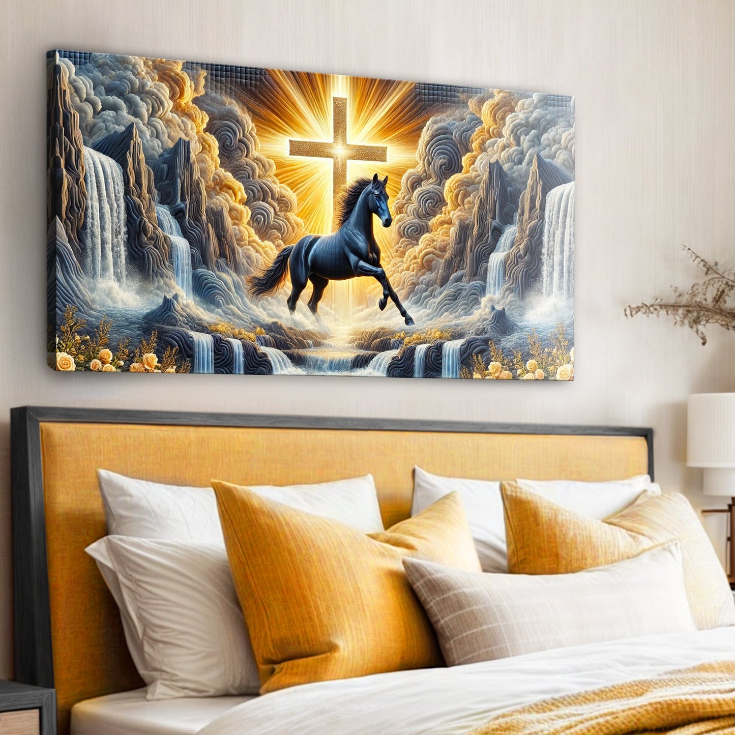 3D Horse Faith Canvas Wall Art III
