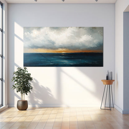 Waterscape Abstract Canvas Wall Art III