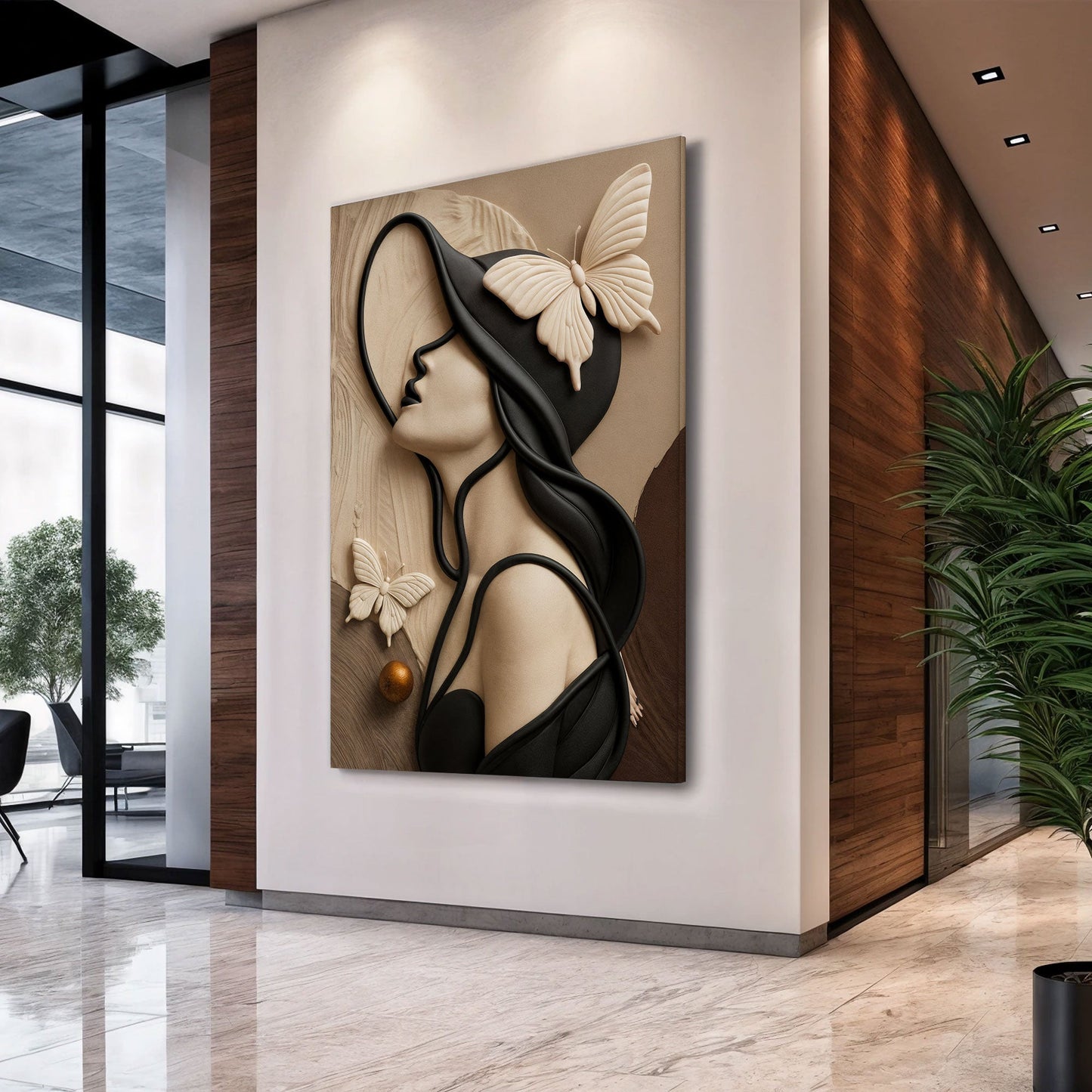 Woman's Delicate Lines Canvas Wall Art