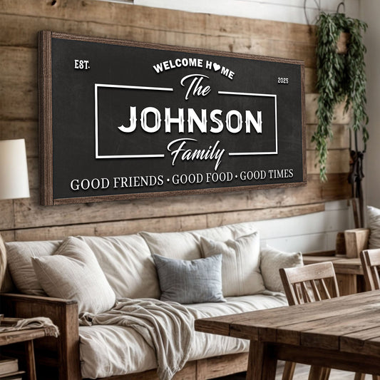 Welcome Home Canvas Wall Sign