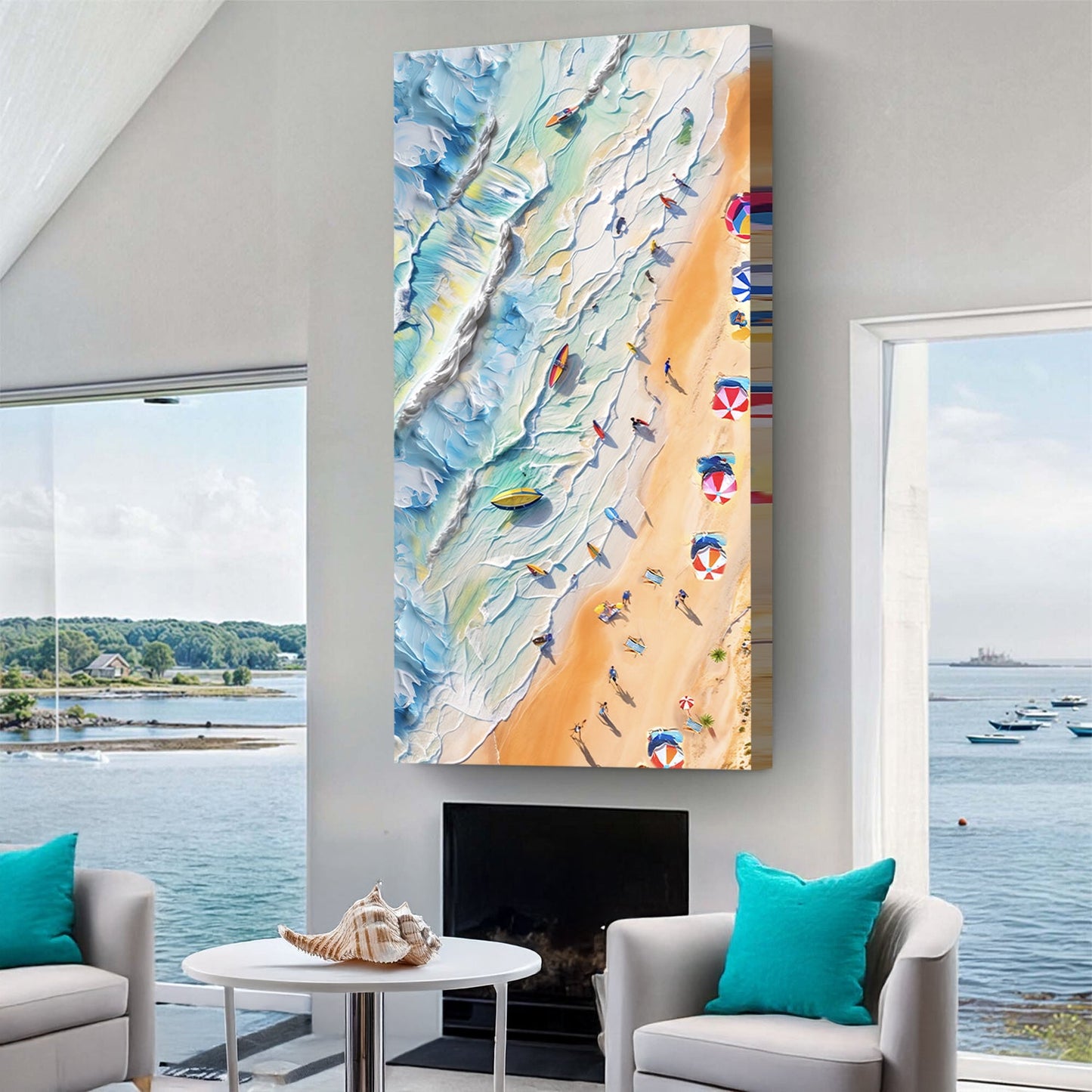 Beach Days Coastal Canvas Wall Art III