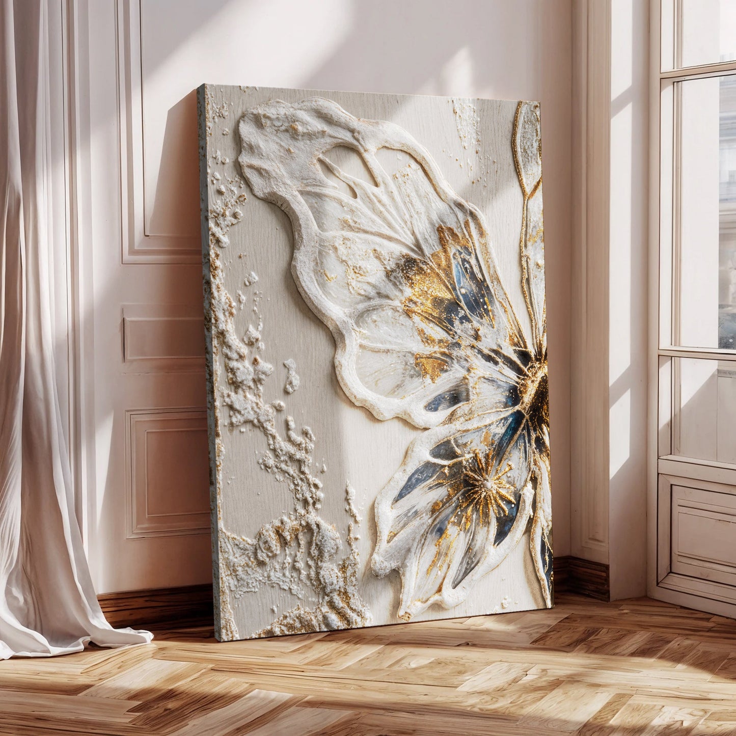Half Butterfly Canvas Wall Art