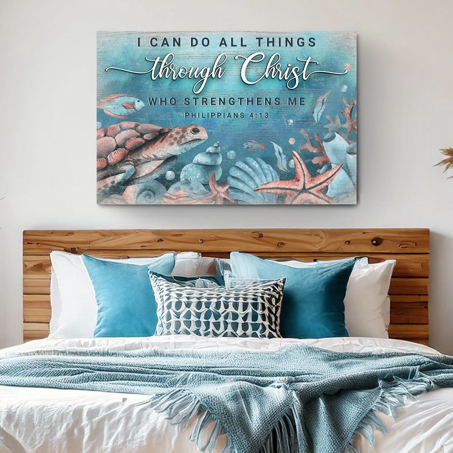 I Can Do All Things Through Christ Faith Canvas Sign