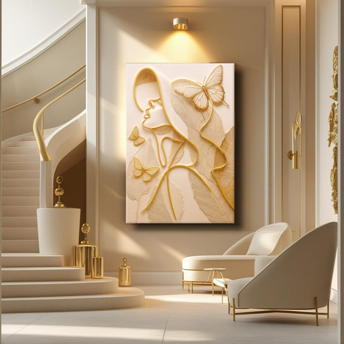 Minimalist Woman Line Art Canvas Wall Art
