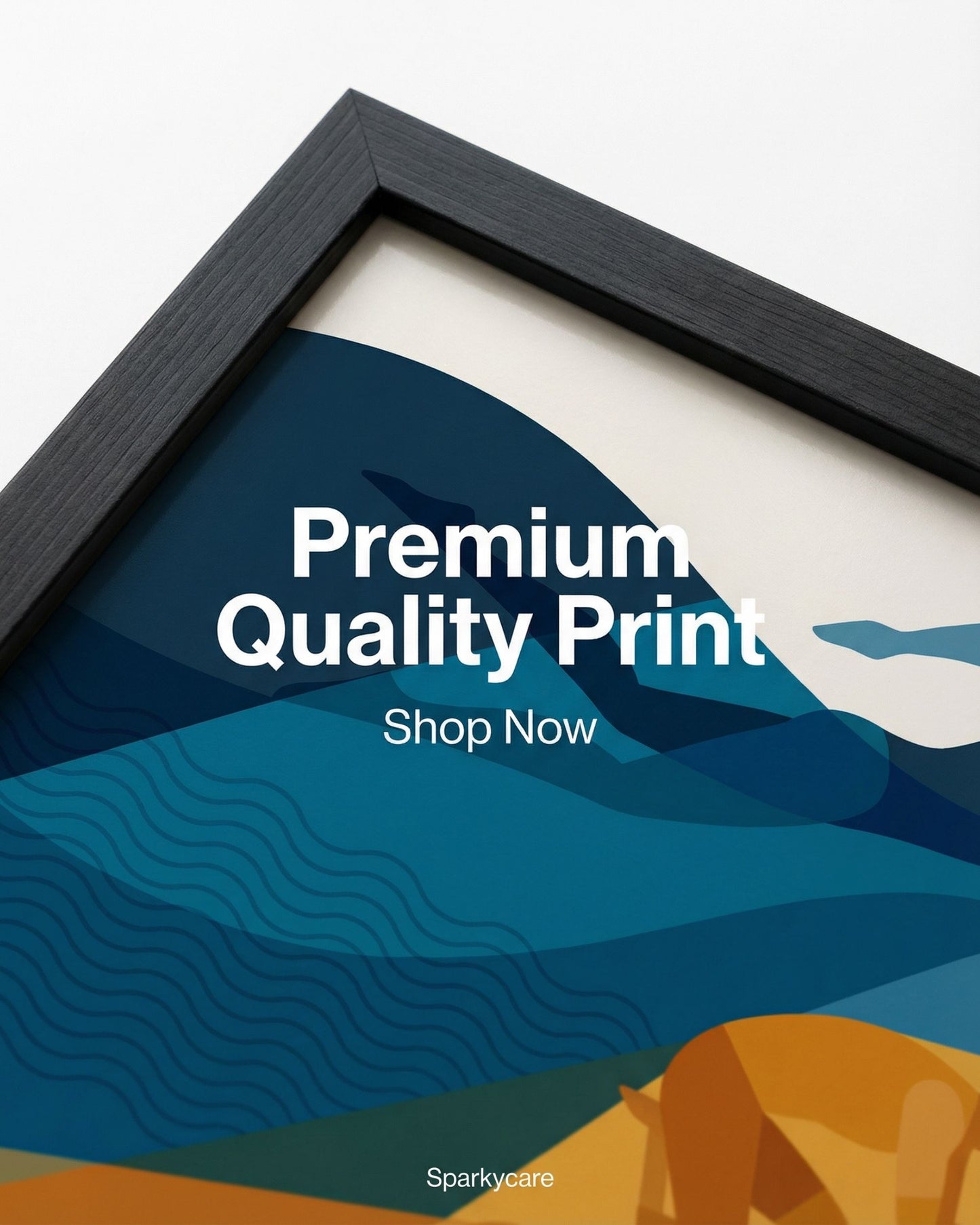 Abstract Triathlon Print: Geometric Swim Bike Run Wall Art