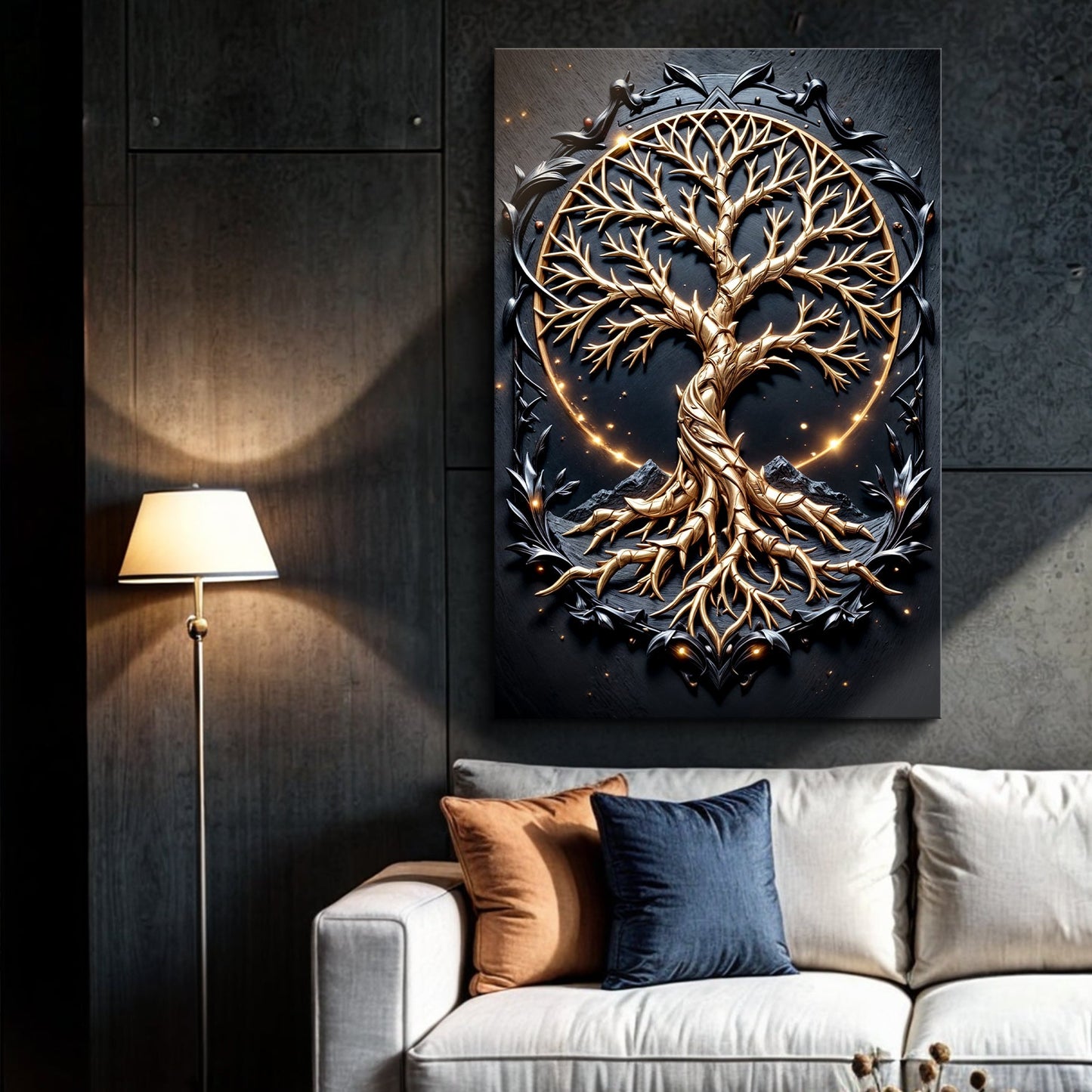 3D Celtic Tree of Life Canvas Wall Art II