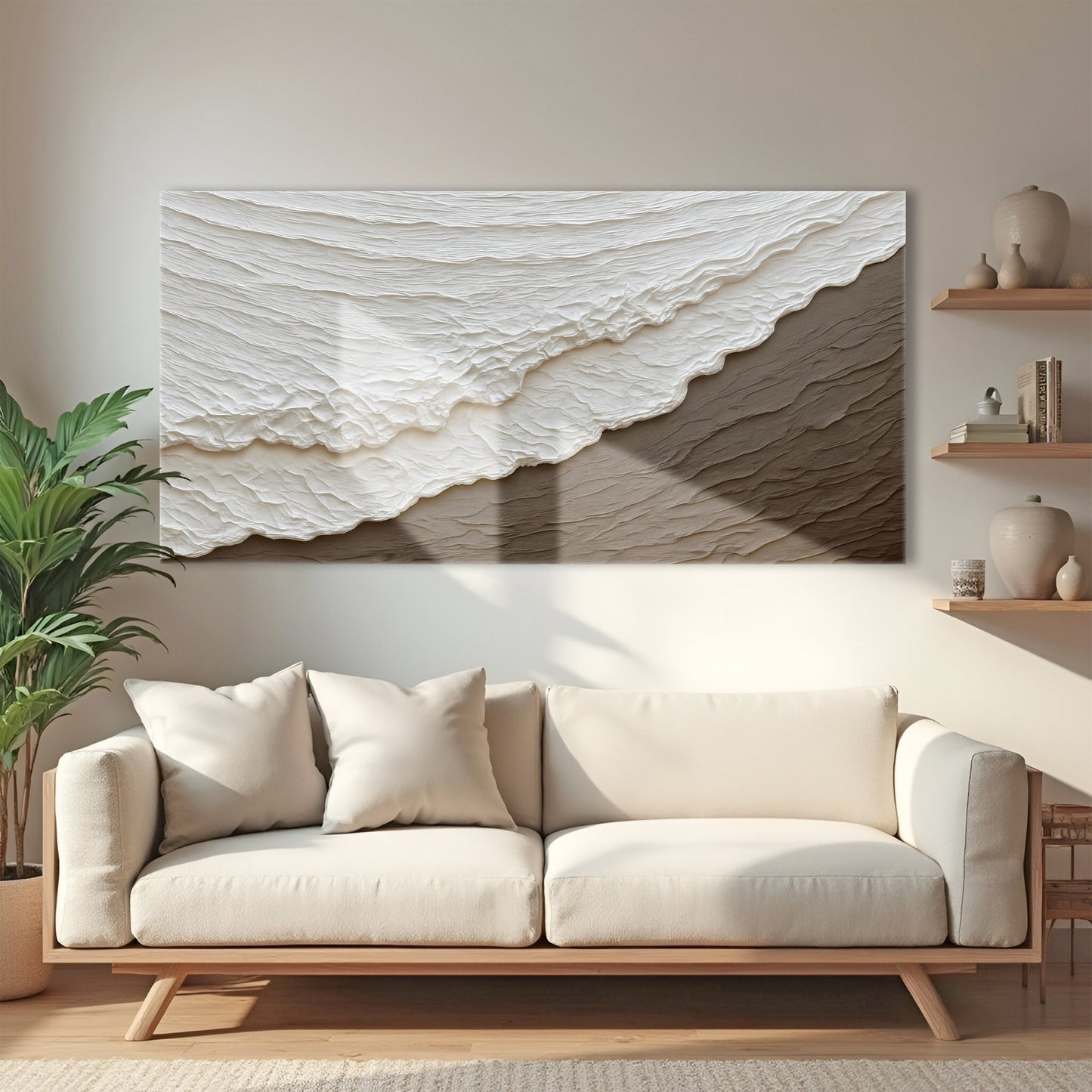 Abstract Ocean Waves Canvas Wall Art