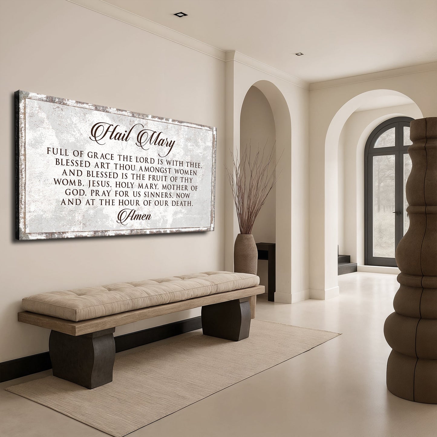 Hail Mary Faith Canvas Wall Art II