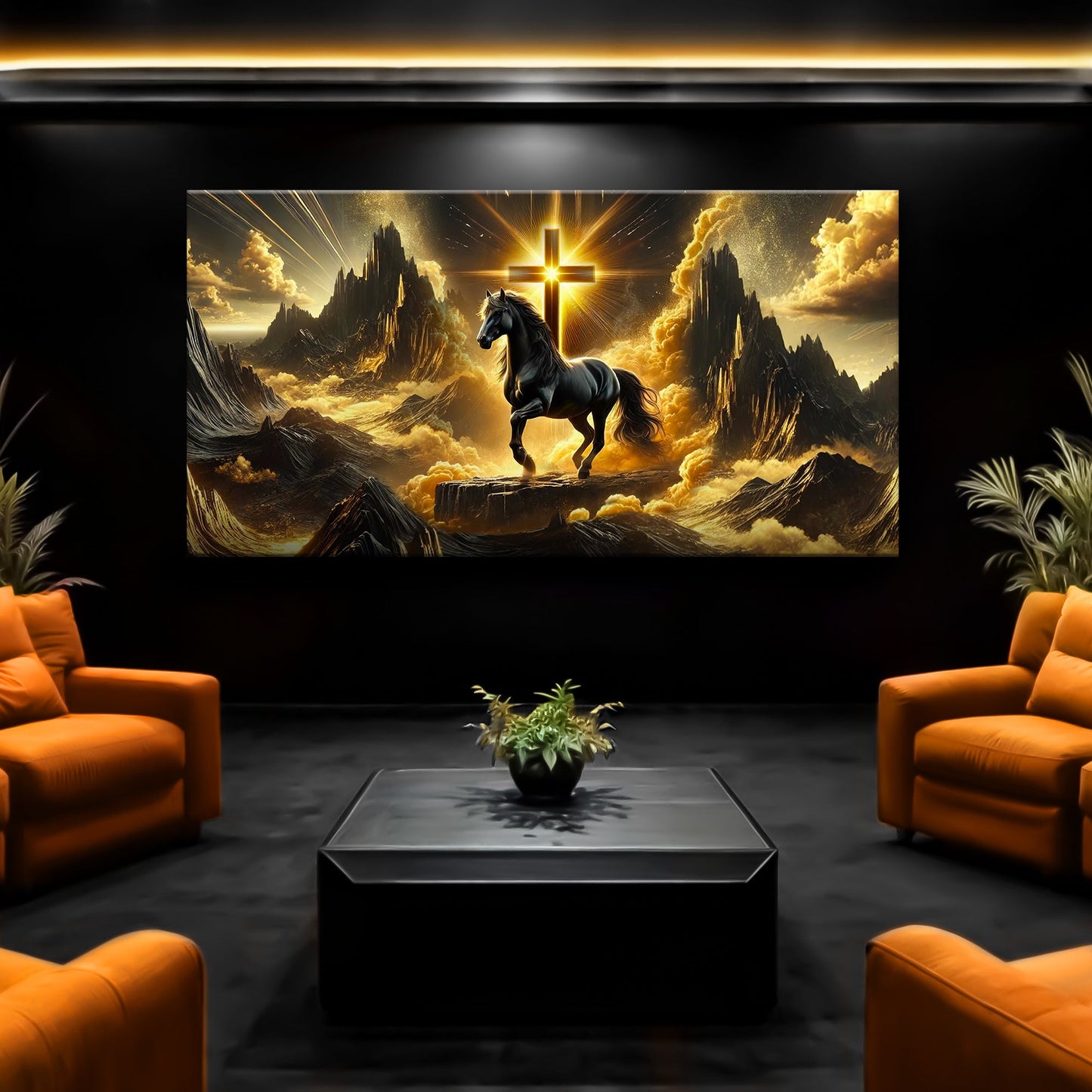 3D Horse Faith Canvas Wall Art