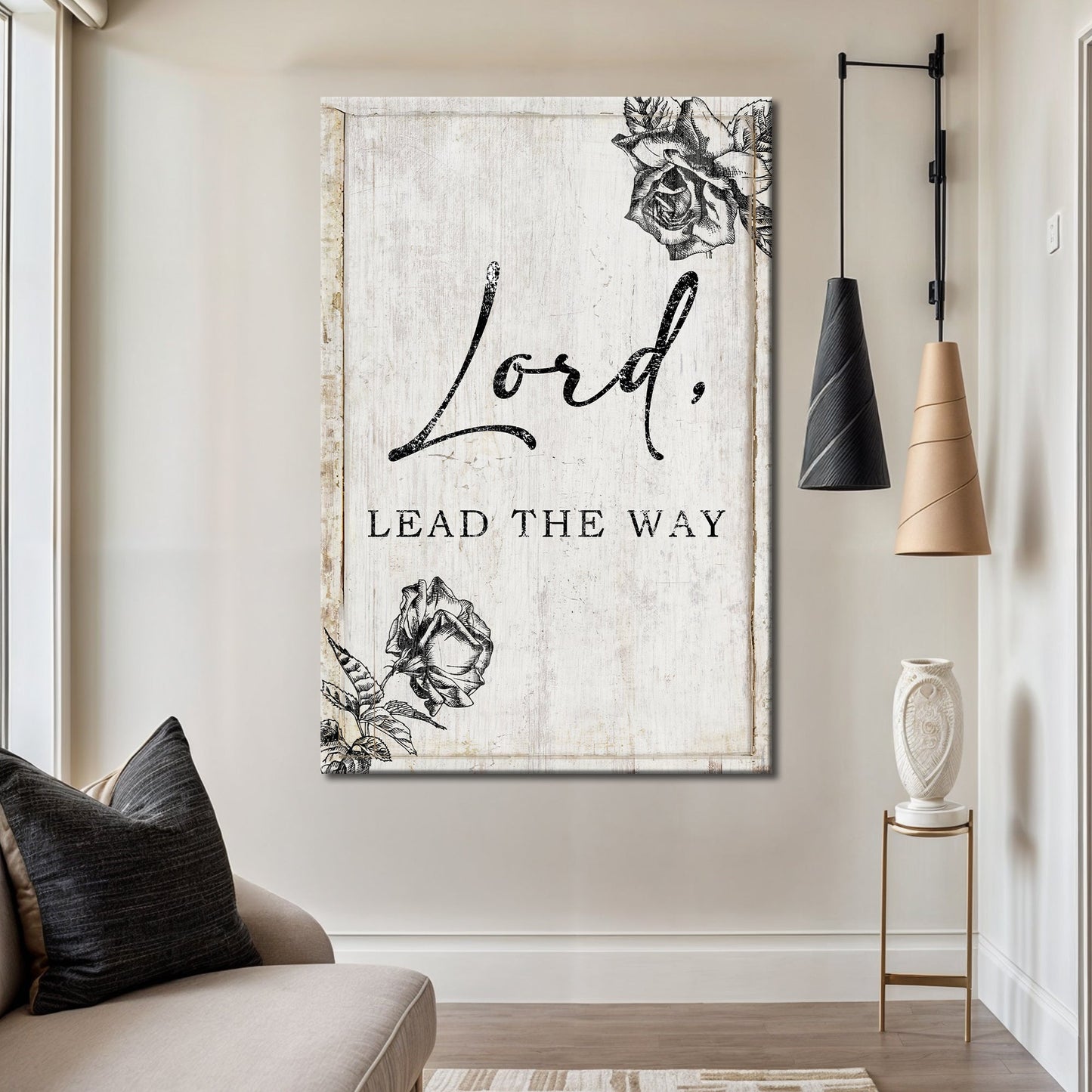Lord Lead The Way Faith Canvas Sign
