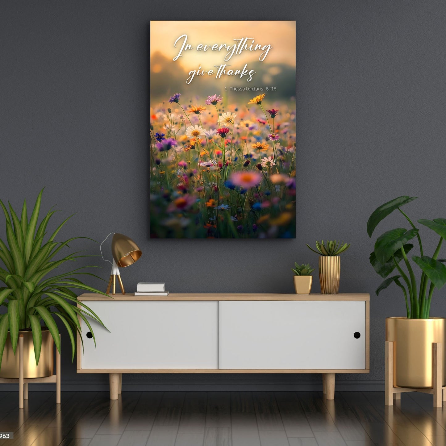 In Everything Give Thanks Faith Canvas Wall Art