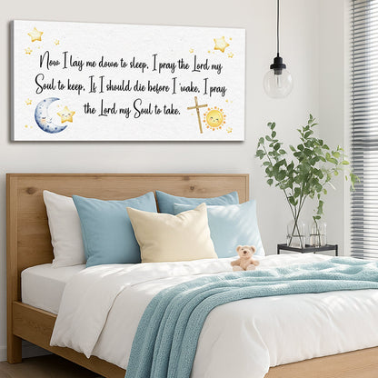 I Lay Me Down To Sleep Faith Canvas Wall Art