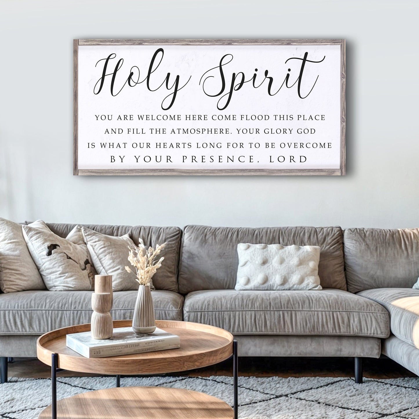 Holy Spirit You Are Welcome Here Faith Canvas Wall Art