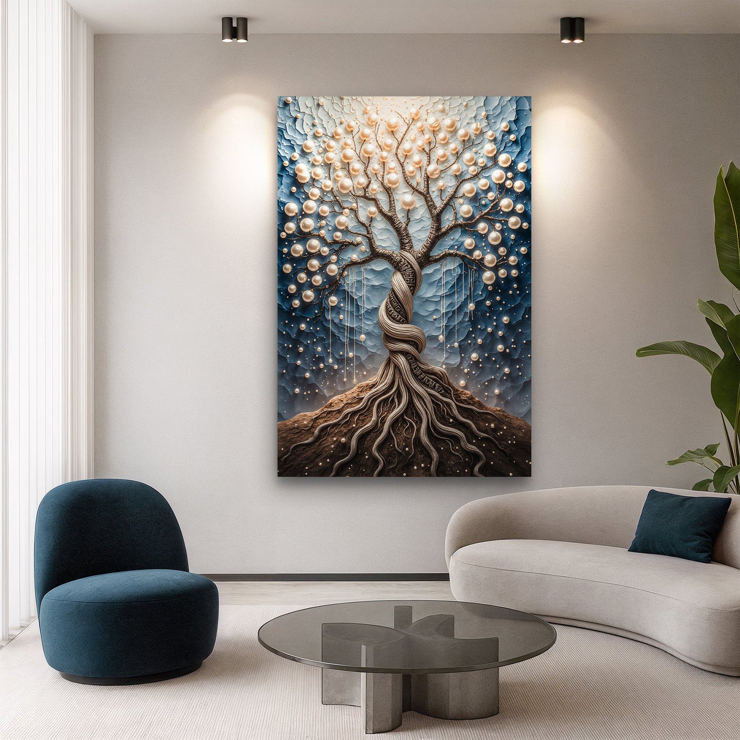 Pearl Tree Canvas Wall Art