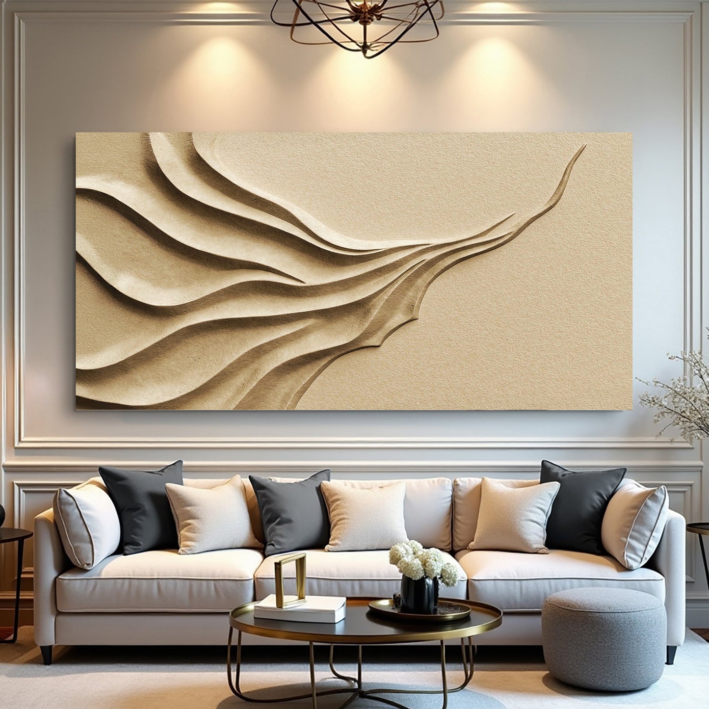 Beige Minimalist Canvas Wall Art