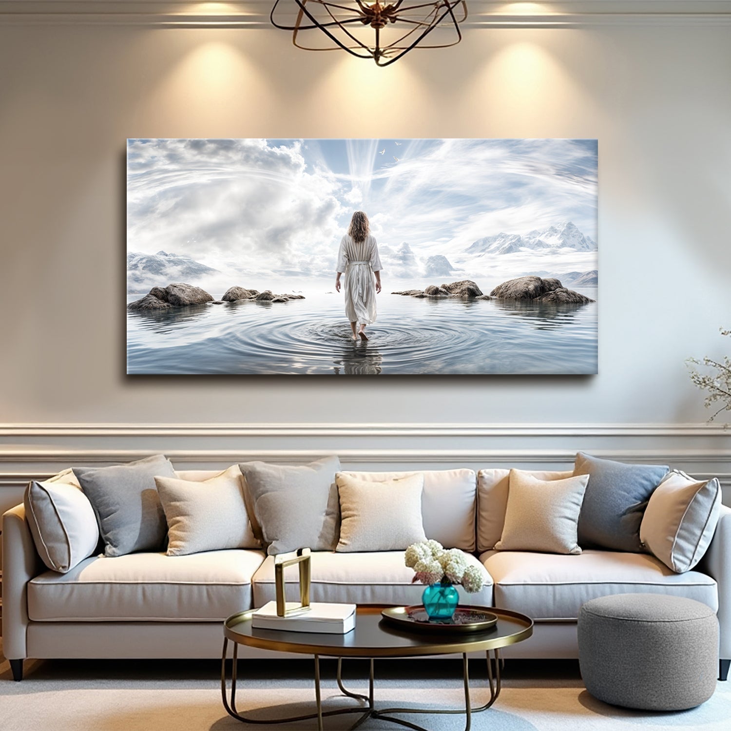 Reflections Faith canvas wall art X with serene spiritual imagery