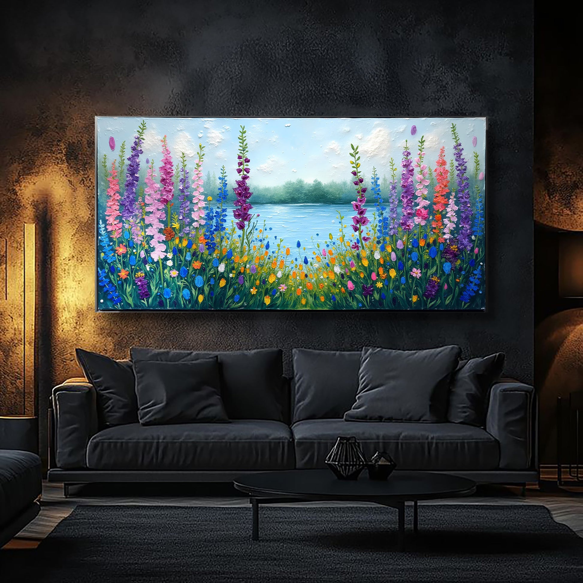 Alpine meadow canvas wall art