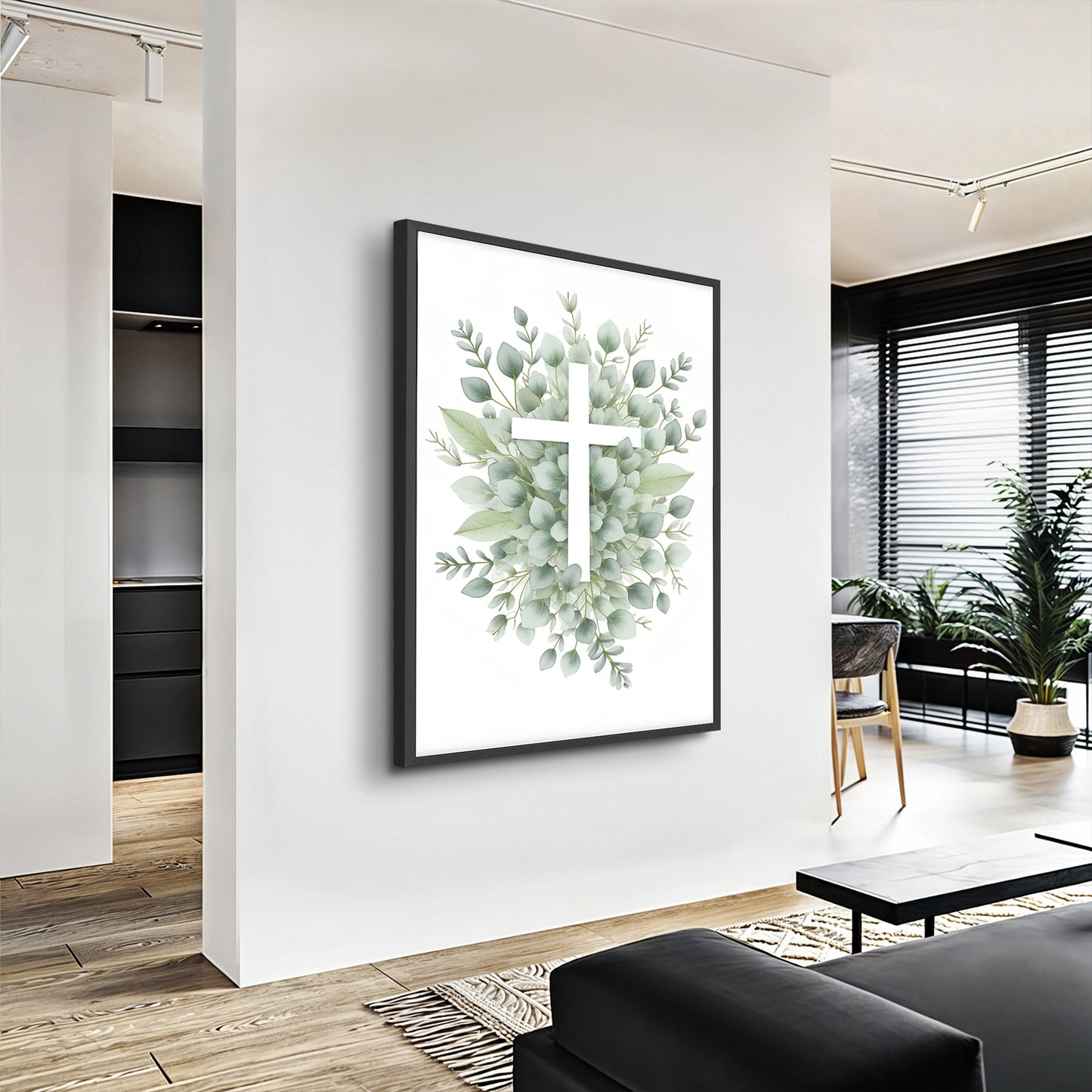 Minimalist Cross Faith Canvas Wall Art