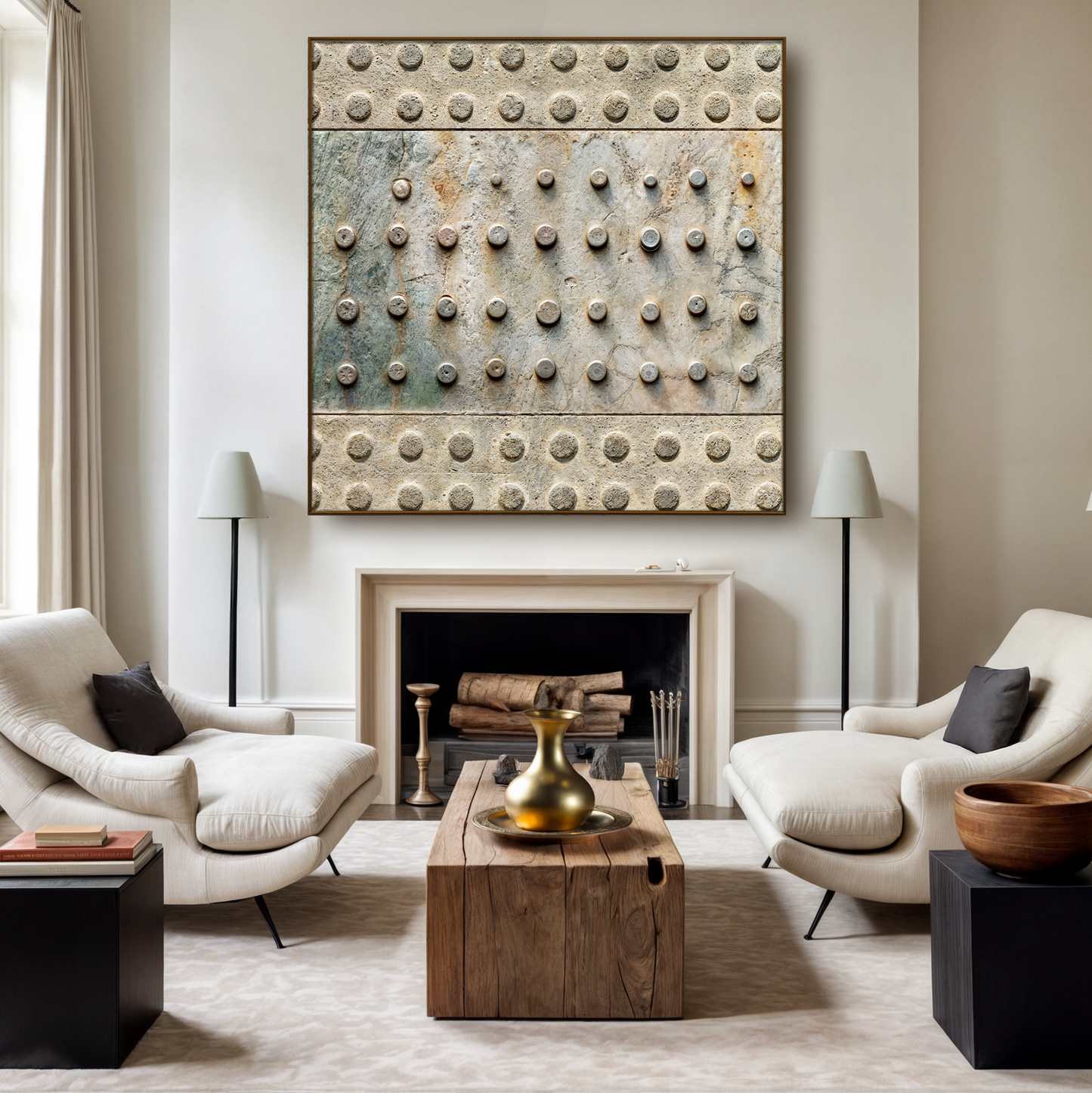 Brown Minimalist Abstract Canvas Wall Art