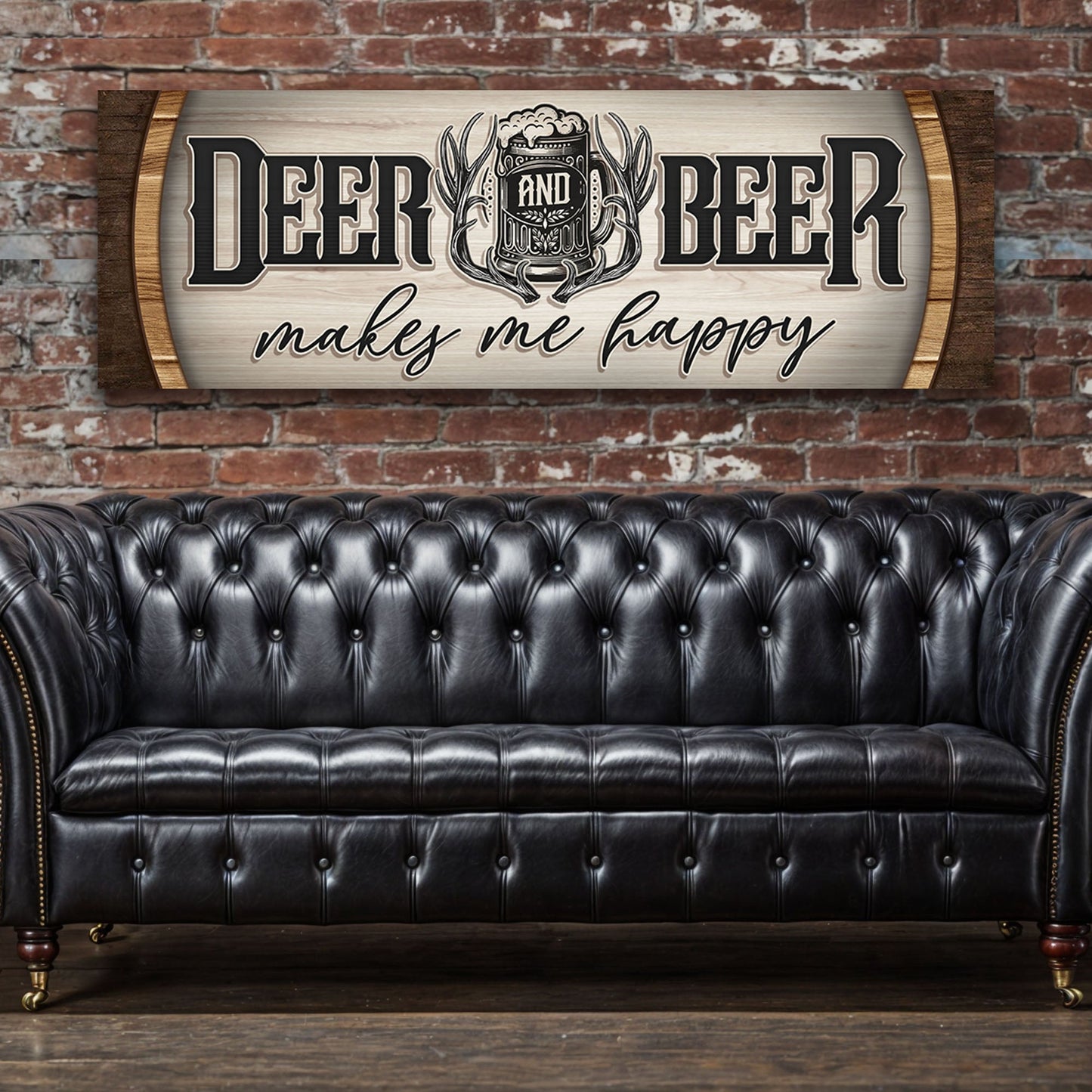 Deer and Beer Hunting Canvas Wall Art II