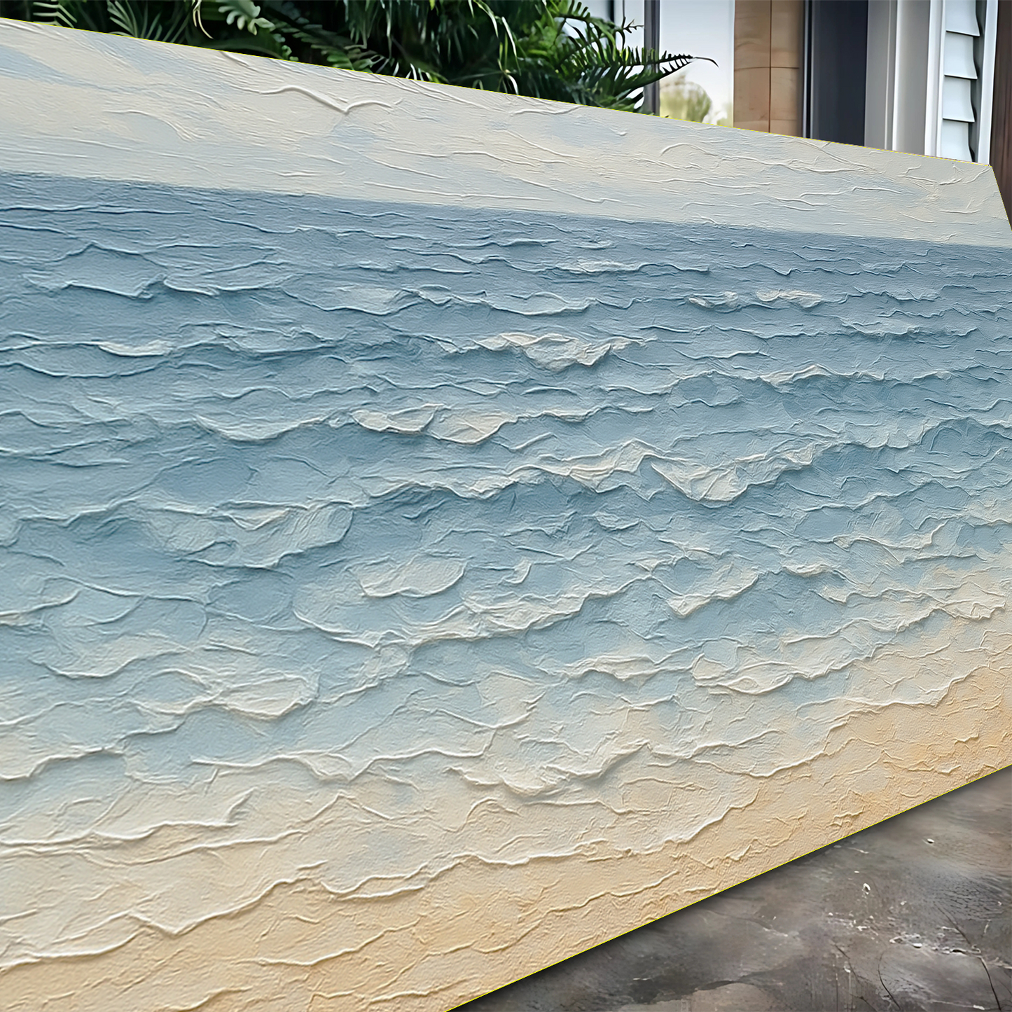 Serene Ocean Wave Coastal Canvas Wall Art