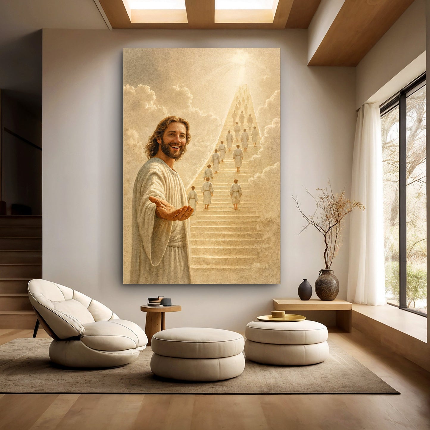 Stairway To Heaven Faith Canvas Wall Art