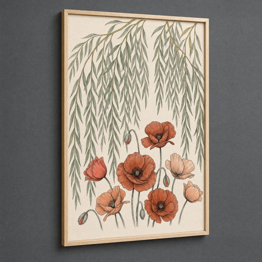 Poppy and Willow 9th Anniversary Wall Art, Framed
