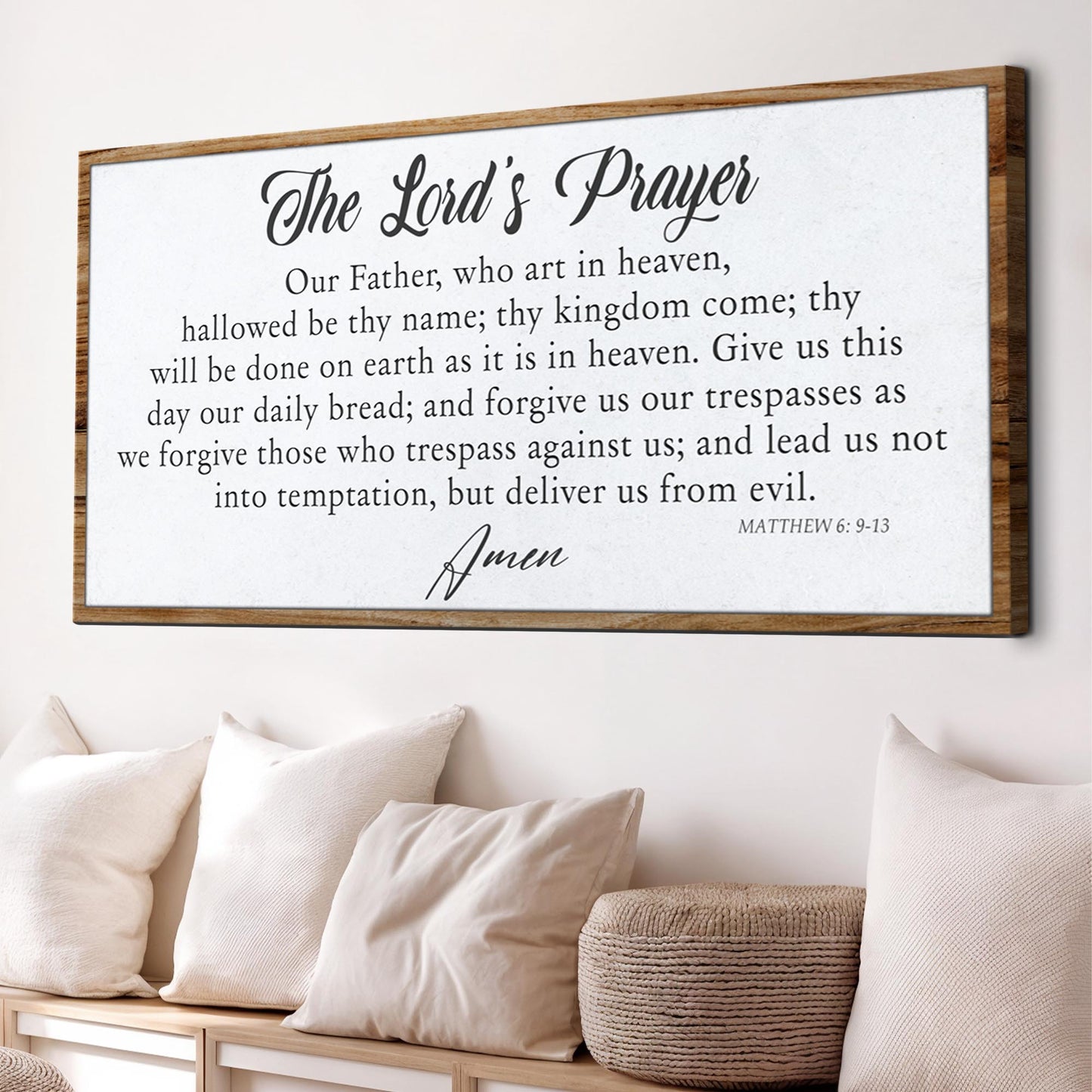 Lord's Prayer Faith Canvas Wall Art II