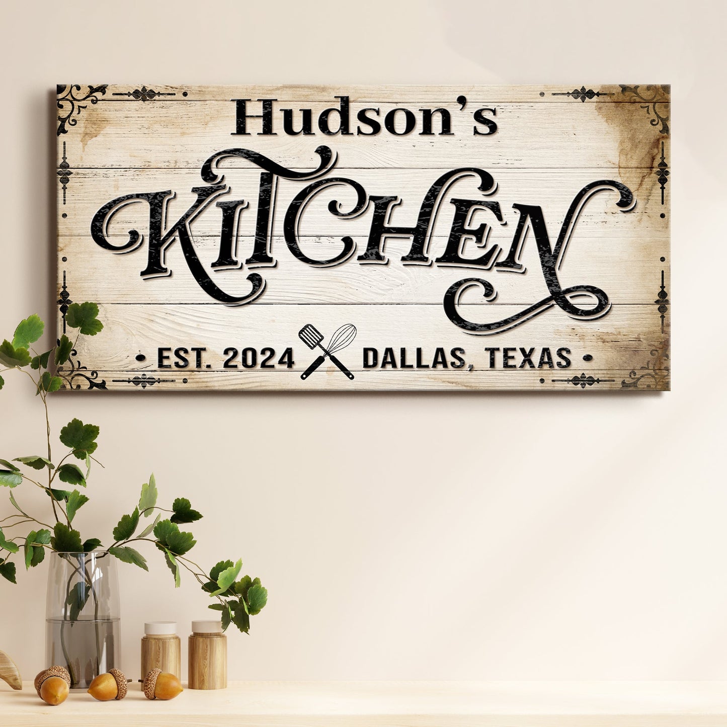 Kitchen Decor Canvas Art Sign