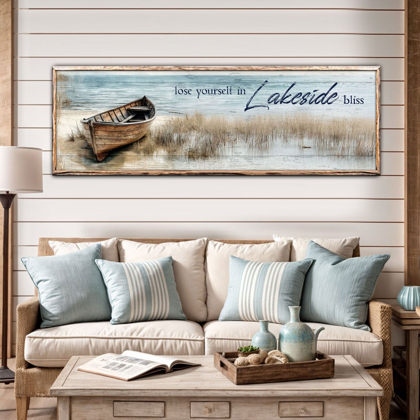 Lose Yourself in Lakeside Bliss Lake House Canvas Sign