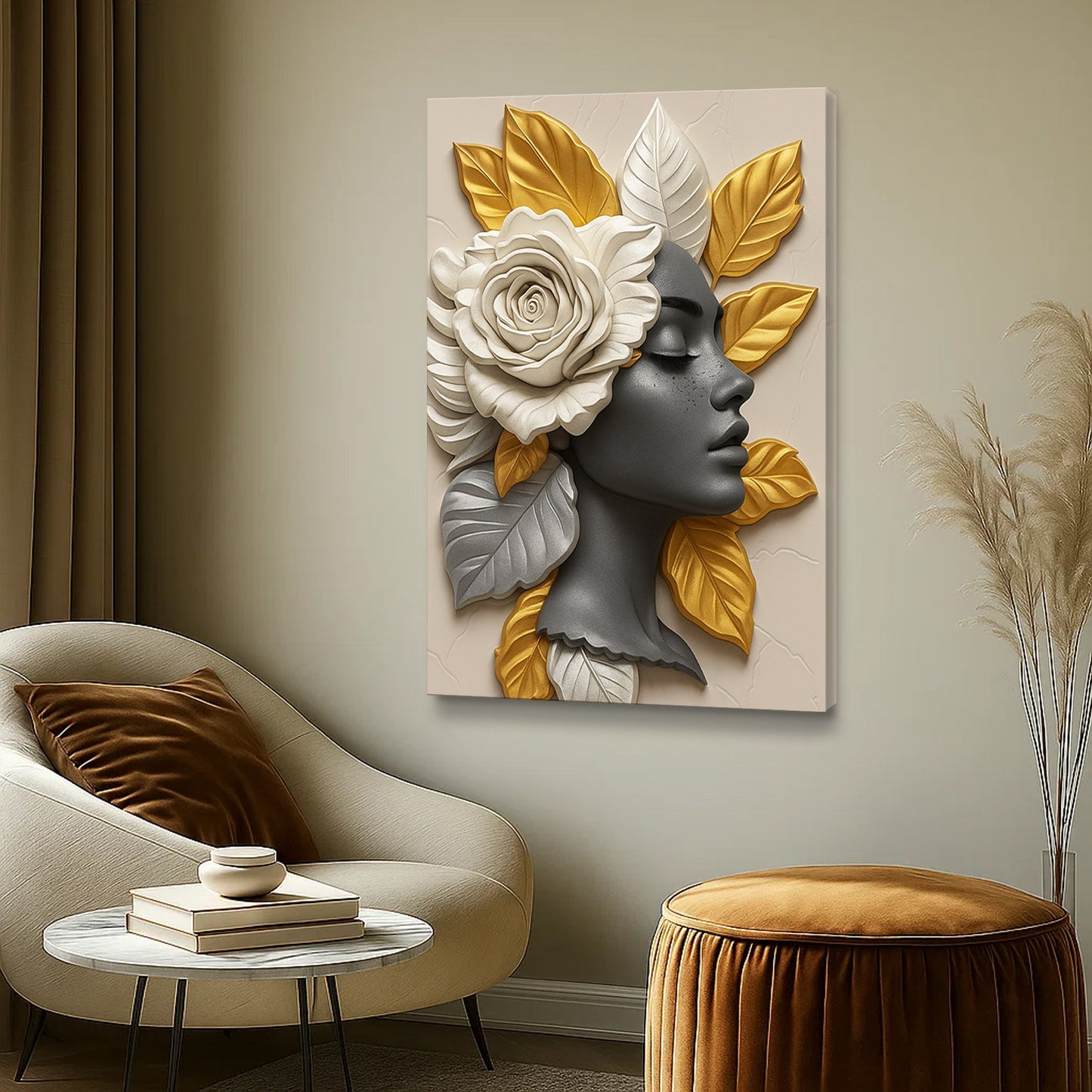 Floral Majesty Canvas Wall Art - Style B
