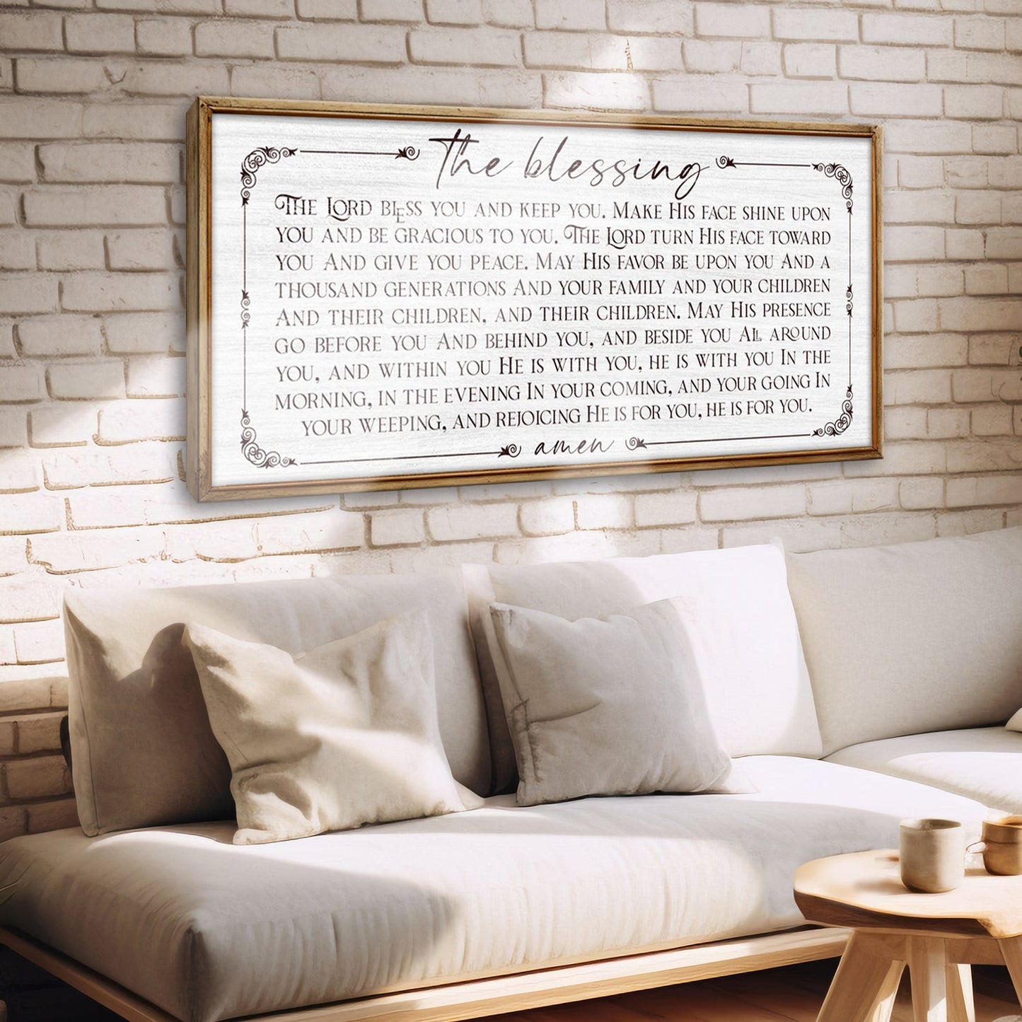 The Blessing Faith Canvas Wall Art Sign