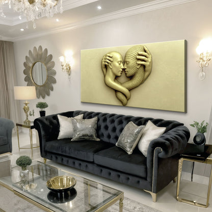 Eternal Love Figure Abstract Canvas Wall Art
