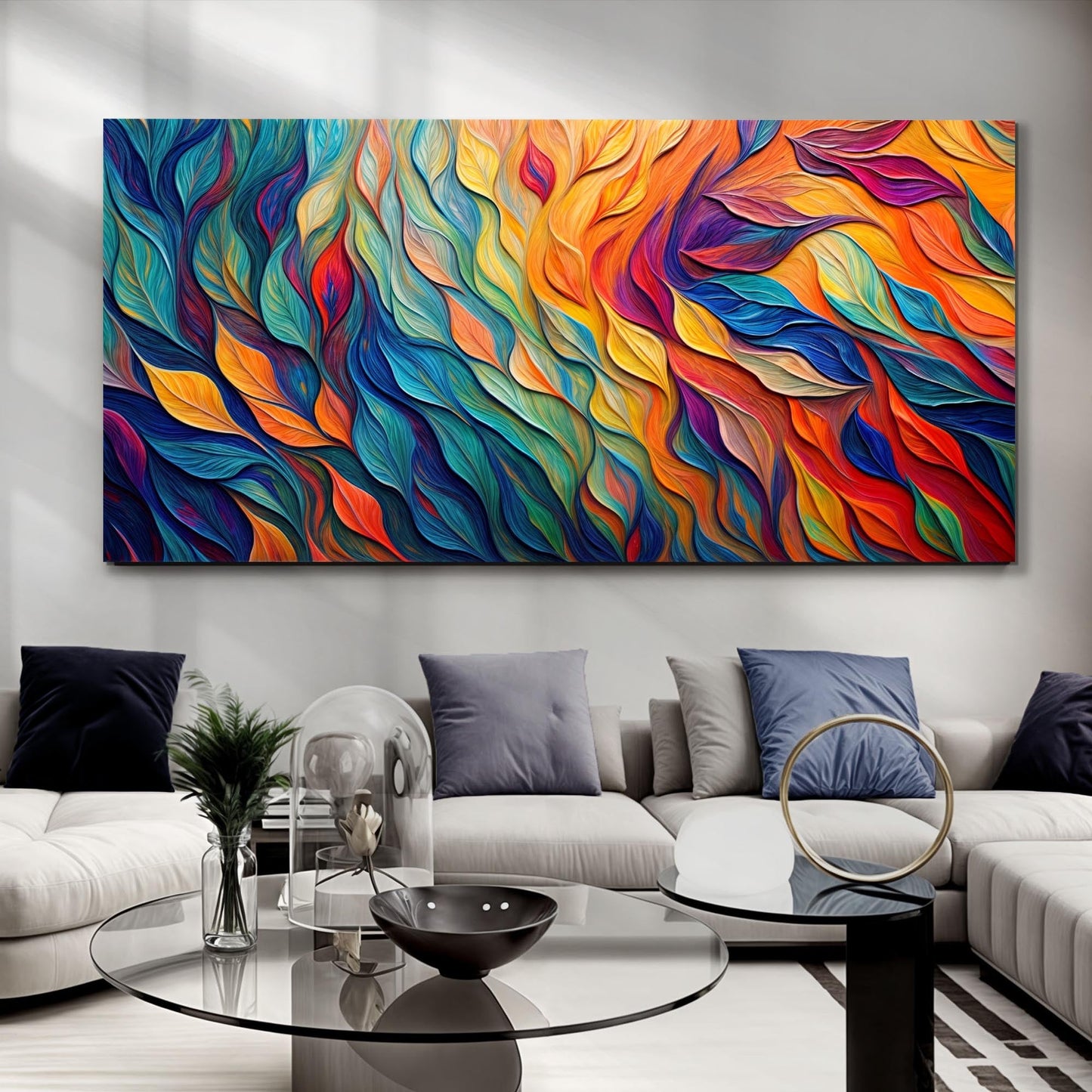 Chroma Whispers Abstract Canvas Wall Art