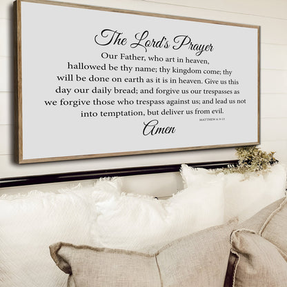 Lord's Prayer Faith Canvas Wall Art