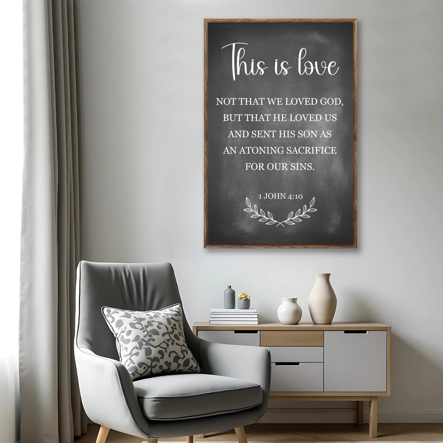This Is Love 1 John 4:10 Faith Canvas Wall Art